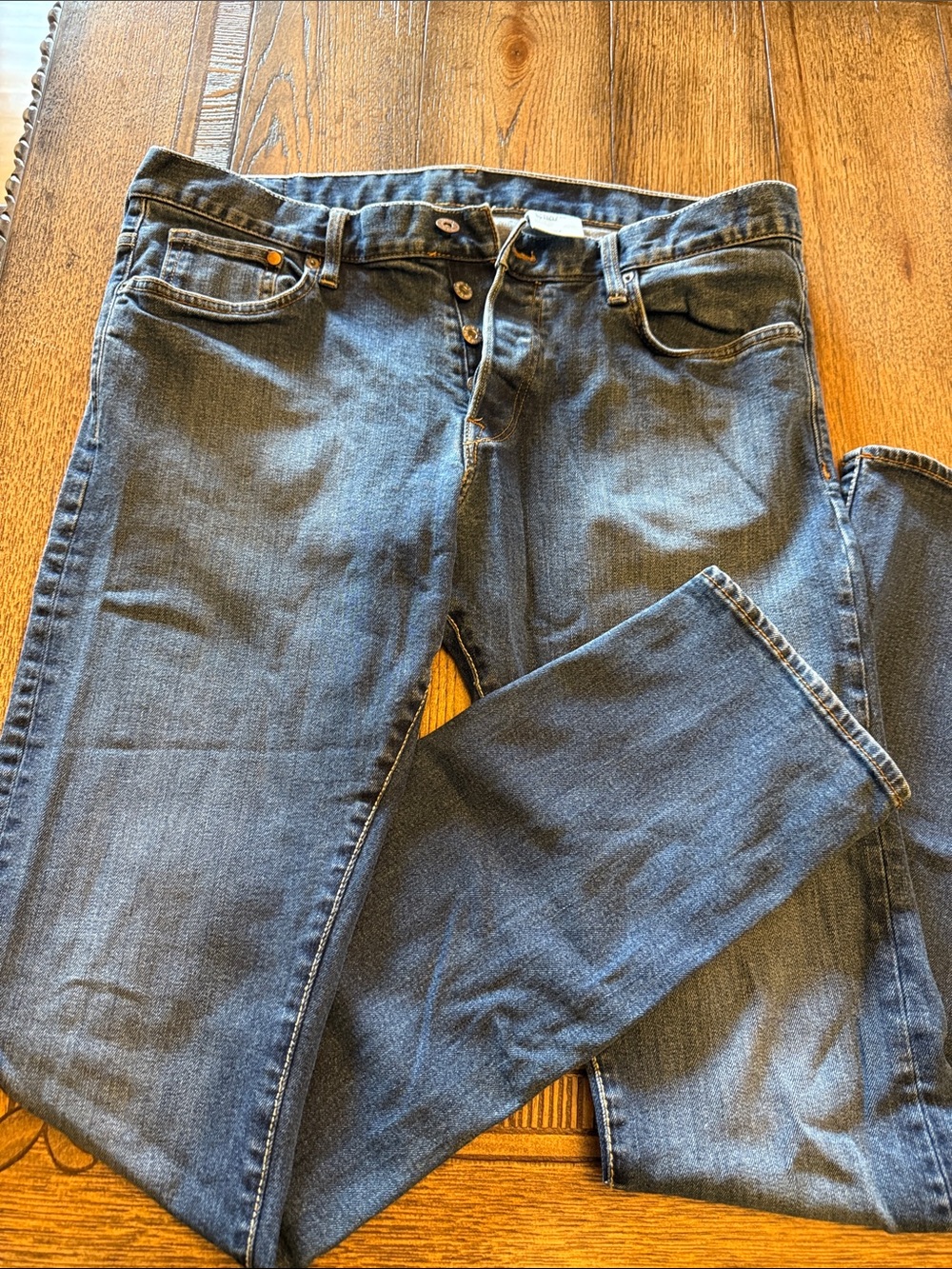H&M Men's Slim Jeans in Medium Blue Denim
